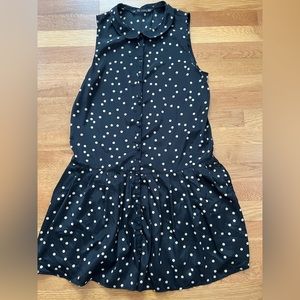 Zara Collection size M Black and Gold Drop Waist Shirt Dress with Collar